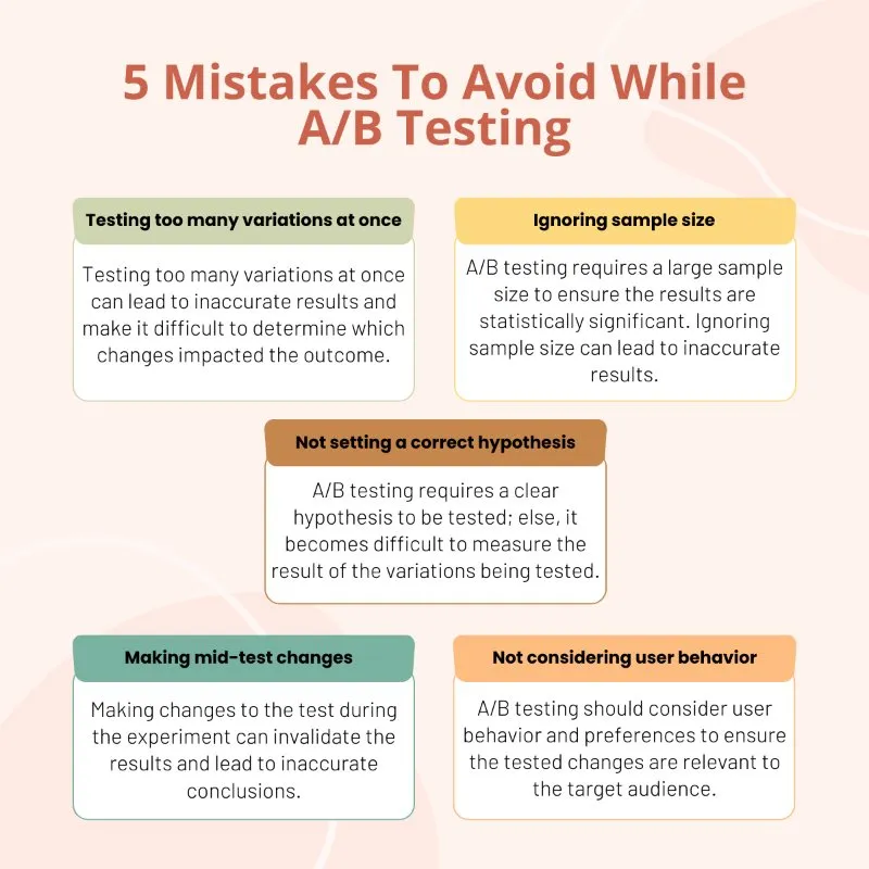 5 mistakes to avoid while ab testing