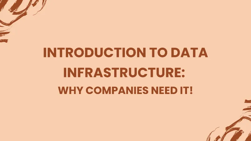 Introduction to Data Infrastructure - Why Companies need it? cover image
