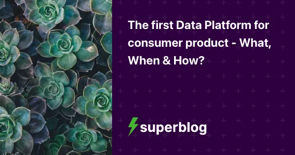 The first Data Platform for  consumer product - What, When & How cover image
